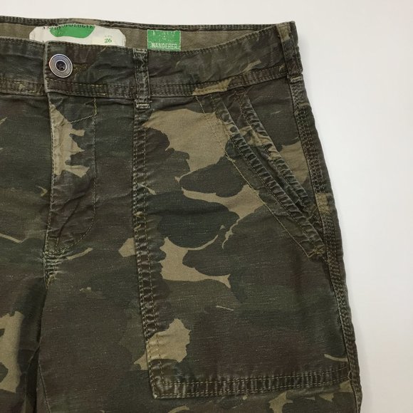 ANTROPOLOGIE Linen Blend Multi Color Camo Print THE WANDERER Utility Pant Jeans - Picture 4 of 9